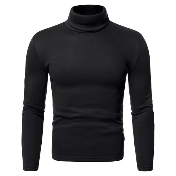 VerPetridure Men's Mock Turtleneck T-Shirts Long Sleeve Crewneck Pullover Sweater Basic Designed Elastic Undershirt Slim Fit Solid Warm Pullover Tops