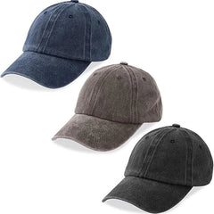 Pack Washed Plain Baseball Cap