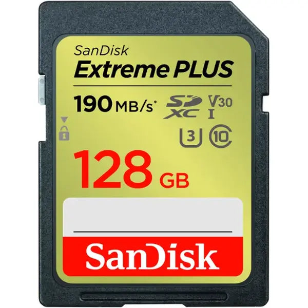 SanDisk Memory Card SD Extreme Plus 190MB/S 128GB