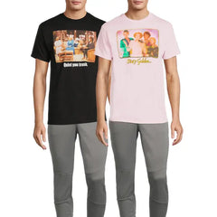 The Golden Girls Men's and Big Men's Screen Grab Graphic Tee Shirts, 2-Pack
