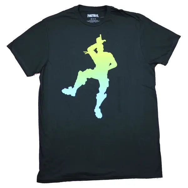 Fortnite Mens T-Shirt - Loser Dance Neon Fade Silhouette