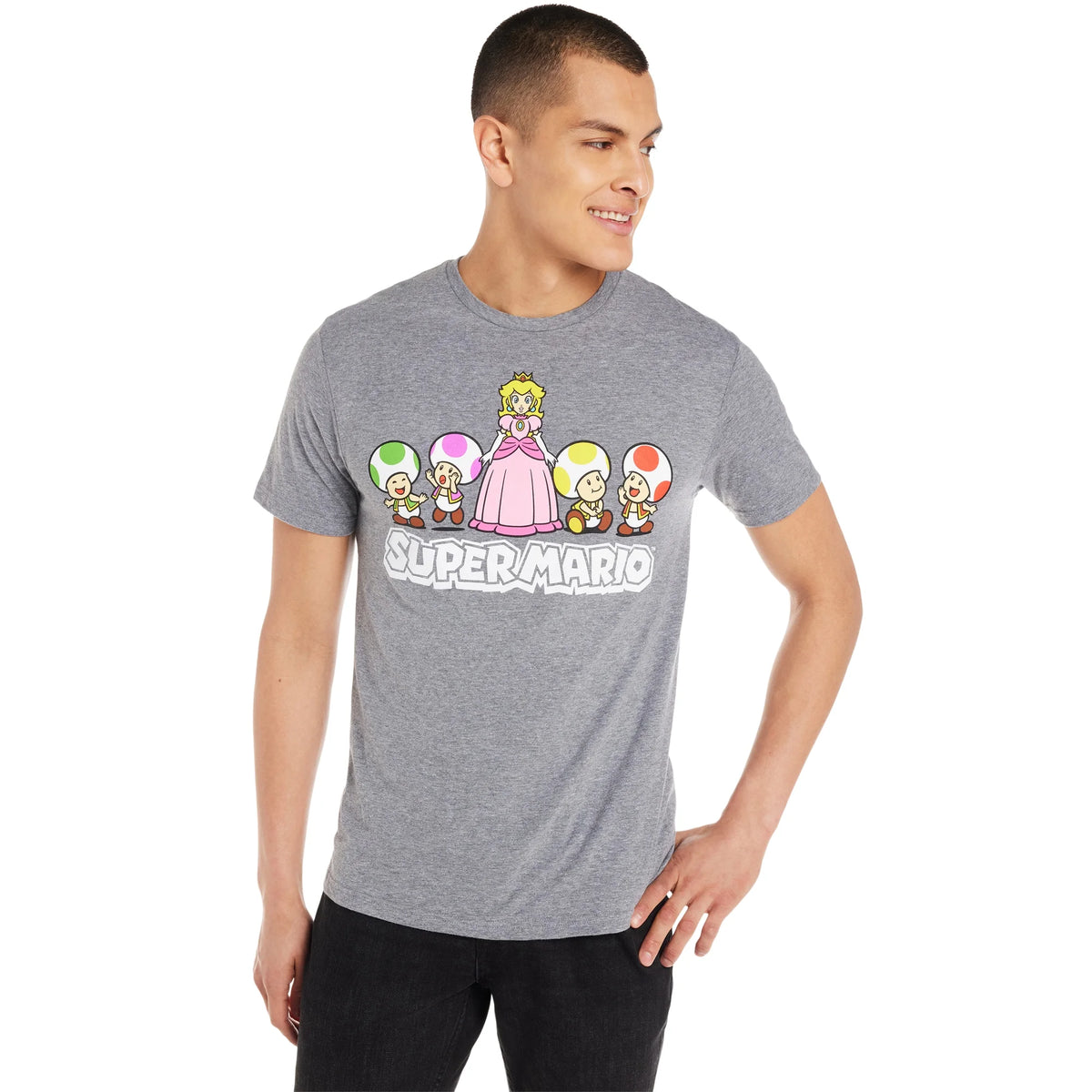 Super Mario Princess Peach Men's and Big Men's Graphic T-Shirt