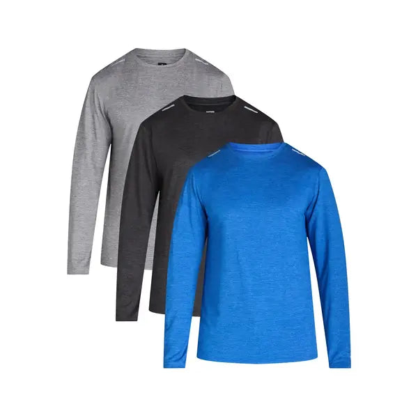 Russell Athletic Men’s Runner Tech Crewneck Tee with Long Sleeves
