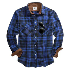 SWISSWELL Mens Flannel Plaid Shirts Casual Button Down Flannel Plaid Shackets for Men Long Sleeve Casual Plaid Jackets