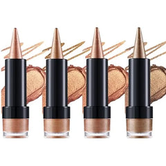 LANGMANNI 4Pcs Pointed Eyeshadow Stick,Dual End Design with Creamy Gel,Long Lasting Multi Use Colorful Eyeliner Pencils,Perfect for Girls Daily Eye Makeup