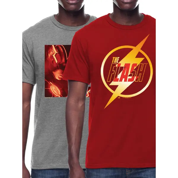 The Flash Movie Icon Bundle, Men's Short Sleeve Graphic T-Shirts, 2 Pack