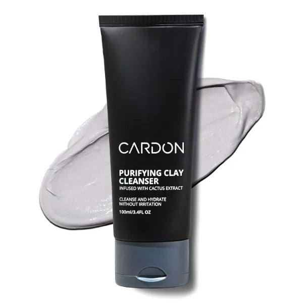 Cardon Men's Deep Pore Cleaning Clay Face Wash, 4x Better Than Charcoal, Oily, Acne-Prone Skin | Korean Premium Skin Care | Remove Face Oil & Dirt, 3.4 Fl Oz