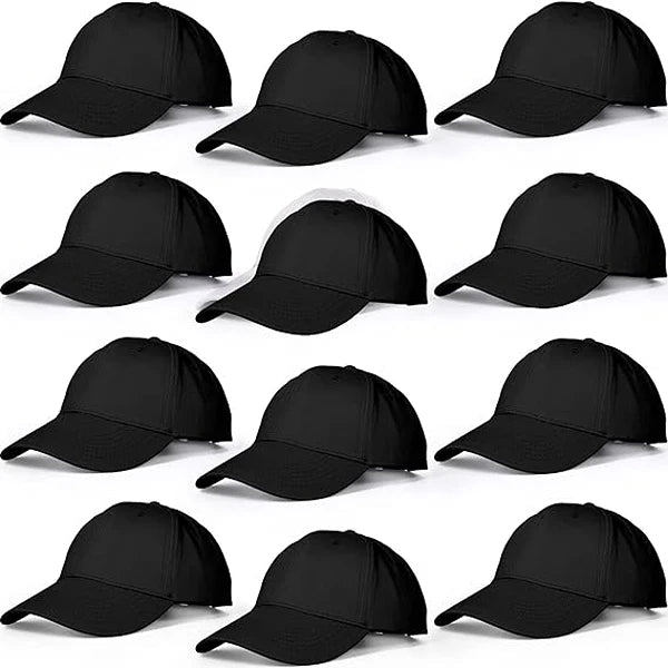 Jecery 12 Pcs Baseball Caps for Women Men Washed Baseball Hat Adjustable Cotton Sports Caps for Adults Outdoor Activities
