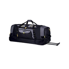 Travelers Club 36" 2-Section Drop-Bottom Rolling Duffel, Black