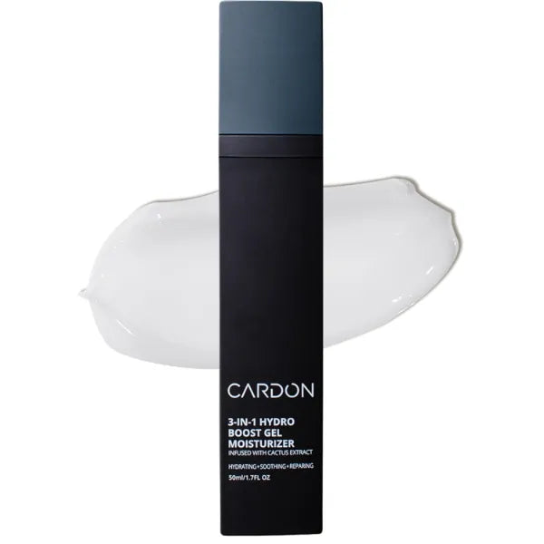 Cardon | Anti-Aging Face Moisturizer for Men | Korean Skincare Facial Lotion | Hydro Boost Gel | Healing Cactus Extract, Reduce Wrinkles, Repair Acne Scars | Ultra Light Face Cream, 1.7 Fl Oz