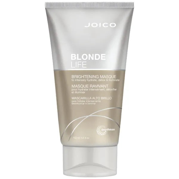 Joico Blonde Life Brightening Masque | For Blonde Hair | Instant Hydration | Neutralize Chlorine & Detoxify Hair | Add Softness & Smoothness | Sulfate Free | Fortified With Monoi & Tamanu Oil