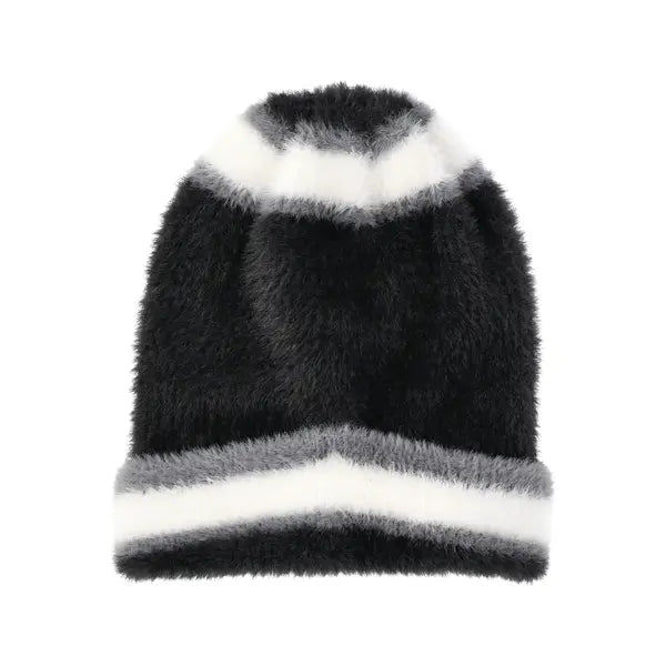 No Boundaries Women's Striped Cozy Winter Beanie