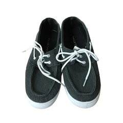Falls Creek Men's Rower Canvas Sneaker (Black, 8M)