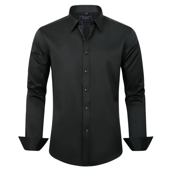Alimens & Gentle Mens Long Sleeve Button Up Shirt Formal Dress Shirts Regular Fit