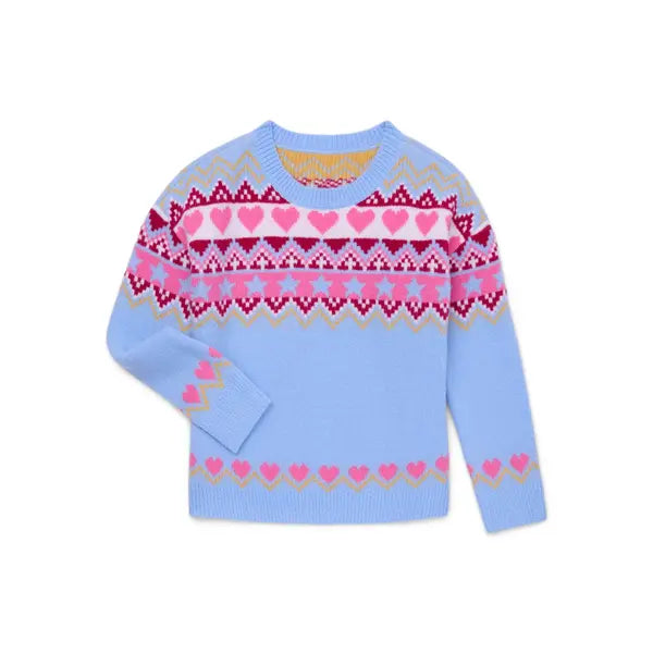 Wonder Nation Girls Fairaisle Sweater
