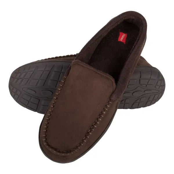 Hanes Men's Moccasin Slipper House Shoe With Indoor Outdoor Memory Foam Sole Fresh Iq Odor Protection
