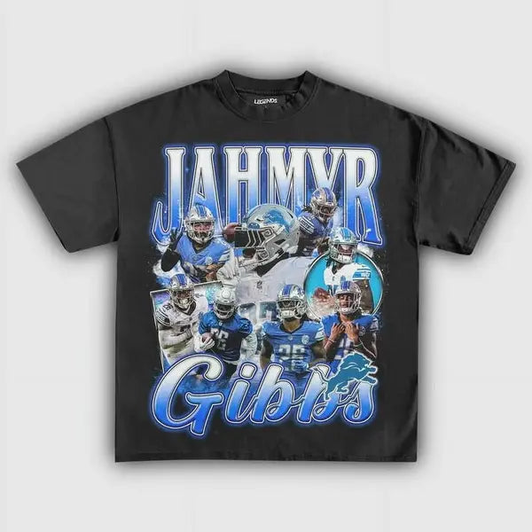 JAHMYR GIBBS . Football . Vintage Graphic 90s Style Retro . Graphic s. Gift for Men Streetwear Unisex Comfort Tee T Shirt