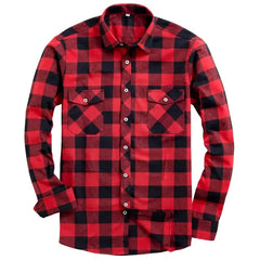 Alimens & Gentle Long Sleeve Button Up Shirt for Men Flannel Shirts Regular Fit