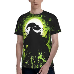 Nightmare Before Christmas Shirt Halloween Jack Sally Shirts 3D Printed Fashion Short Sleeve Unisex Cartoon Shirt