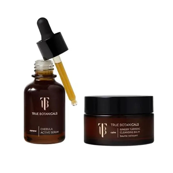 True Botanicals Chebula Active Serum & Ginger Turmeric Cleansing Balm Bundle
