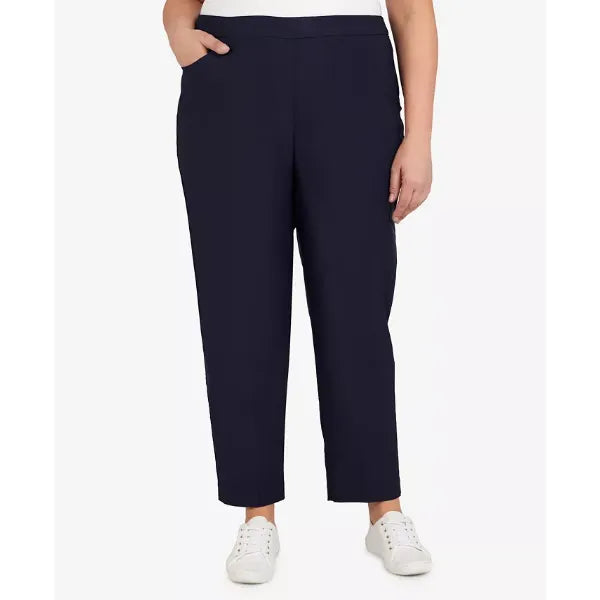 Alfred Dunner Plus Size Classic Allure Tummy Control Pull-On Average Length Pants