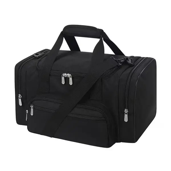 Small Duffel Bag 17 inch Carry On Weekender Bag for Travel Gym Sport - Black