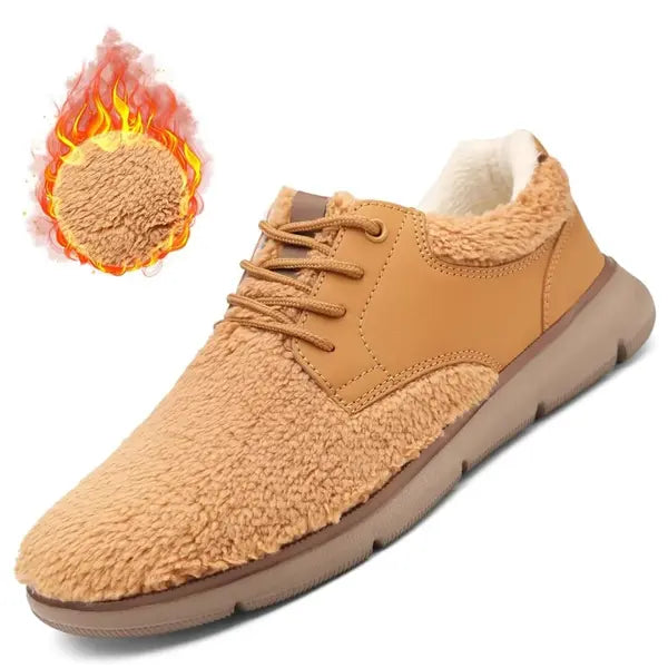 REUR RO RO Men's Cotton-Padded Shoes Winter Thickened Snow Boots Warm Cotton Shoes