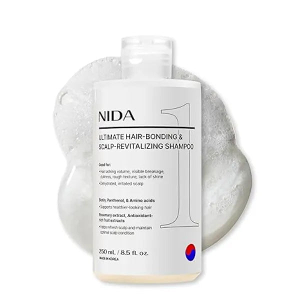 NIDA Ultimate Hair Bonding & Scalp Revitalizing Shampoo Leaves Hair Feeling Soft, Strengthens & Nourishes All Hair Types 8.5 fl. oz., 250ml