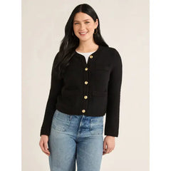 Free Assembly Women’s and Women 's Plus Welt Pocket Cardigan Sweater