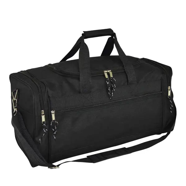 DALIX 21" Blank Sports Duffle Bag Gym Bag Travel Duffel with Adjustable Strap in Purple