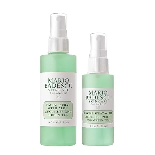 Mario Badescu Facial Spray with Aloe, Cucumber and Green Tea for All Skin Types, Face Mist that Hydrates & Invigorates