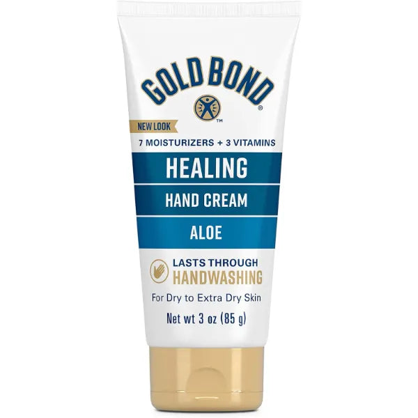 Gold Bond Healing Hand Cream, With Aloe, Hand Lotion for Dry Skin That Lasts Through Handwashing.