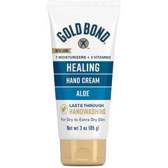 Gold Bond Healing Hand Cream, With Aloe, Hand Lotion for Dry Skin That Lasts Through Handwashing.