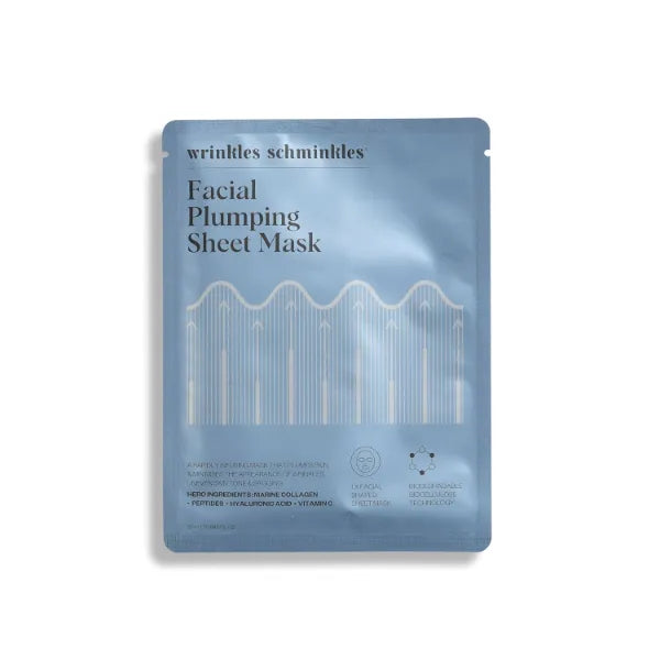 Wrinkles Schminkles Hydrating Facial Collagen Plumping Sheet Mask for Glowing Skin - Ultimate Facial Hydration and Rejuvenation