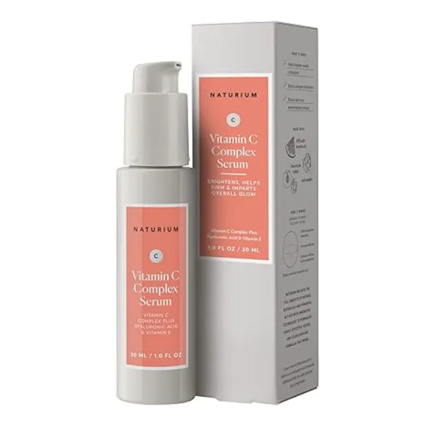 Naturium Vitamin C Complex Face Serum, Anti Aging Facial Treatment with Hyaluronic Acid & Vitamin E