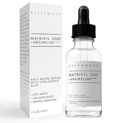 Asterwood Matrixyl 3000 + Argireline Serum for Face Multi Peptide Serum with Hyaluronic Acid Anti Aging, Wrinkle Reducing, Collagen Boosting Fragrance Free