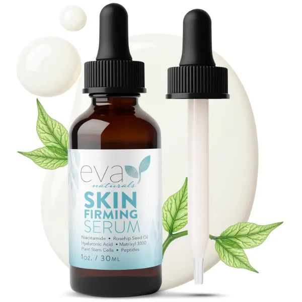 Eva Naturals Skin Firming Serum with Hyaluronic Acid, Vitamin C, and Niacinamide for Face, Tightening & Anti-Aging - 1 Fl Oz