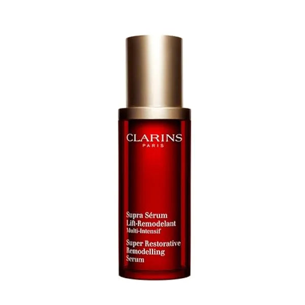 Clarins Super Restorative Remodelling Anti Aging Serum For Mature Skin Weakened By Hormonal Changes Replenishes, Illuminates and Helps Visibly Define Facial Contours Targets Dark Spots & Wrinkles