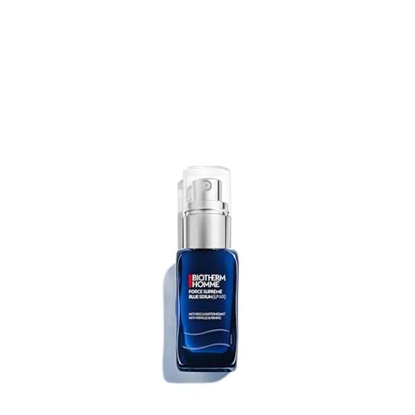 Biotherm Force Supreme Blue Serum [LP-XR] for Men, With 35 Nutrients for Skin Regeneration, Pro Xylane for Firmness, Ultra Resurfacing Pro Retinol and Peptides Fractions for Definition