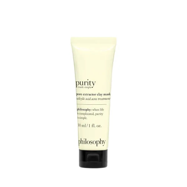 philosophy purity made simple pore extractor clay face mask with purifying white kaolin clay, salicylic acid & natural exfoliants – removes impurities and reduces the appearance of pores