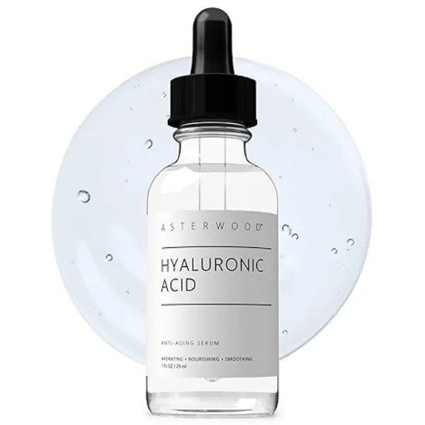 Asterwood Hyaluronic Acid Serum for Face Plumping, Anti Aging, Hydrating Fragrance Free