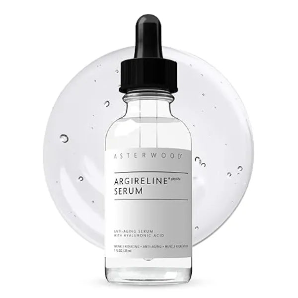 Asterwood Argireline Serum with Hyaluronic Acid Peptide Serum for Face Wrinkle Reducing, Anti Aging, Nourishing Fragrance Free