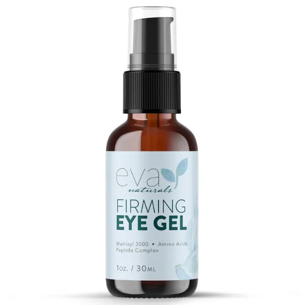 Eva Naturals Eye Gel for Dark Circles, Bags & Puffiness – Anti-Aging Serum with Peptides, Hyaluronic Acid & Botanicals – Firming Under Eye Treatment for Wrinkles, Fine Lines & Tired Skin