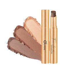 O'CHEAL 3 Color Gradient Eyeshadow Stick Matte Shimmer Waterproof Long-lasting Crease-proof & easy to apply, suitable for dailymakeup touch-ups, Eye shadow pen for Make Up