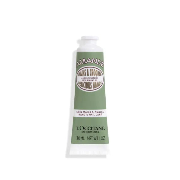 L'Occitane Almond Delicious Hand & Nail Cream: Soften hands & Cuticles with Irresistible Almond Scent, Moisturizing, Infused With Almond Oil, 24-hour hydration