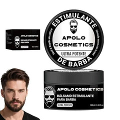 apolo cosmetics Para Barba Beard Growth Balm, Ultra Potente Estimulante de Barba, Bálsamo para Crecimiento de Barba Crema, Softner/Unscented Beard Butter, Sin Irritación 100ml