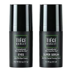 Tiege Hanley Anti Aging Bundle for Men, Eye Cream and Face Serum With Peptides, Hyaluronic Acid, and Vitamin B3 to Help Reduce the Look of Wrinkles and Dark Circles, Men’s Skin Care.
