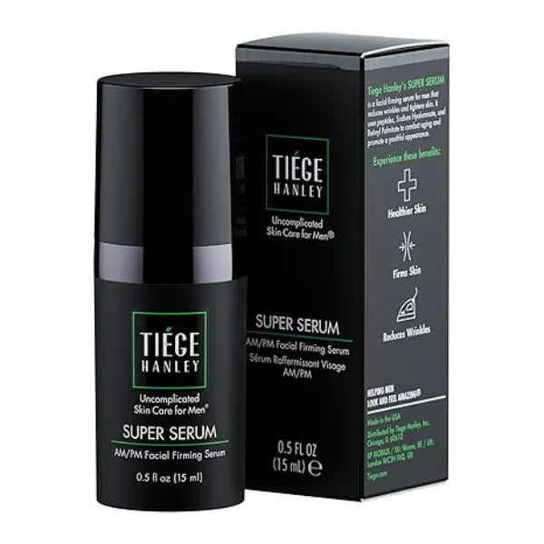 Tiege Hanley Anti Aging Bundle for Men, Eye Cream and Face Serum With Peptides, Hyaluronic Acid, and Vitamin B3 to Help Reduce the Look of Wrinkles and Dark Circles, Men’s Skin Care.