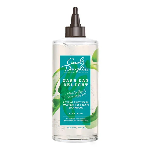 Carol's Daughter Wash Day Delight Love at First To Foam Sulfate Free Shampoo with Aloe and Micellar Water, Paraben and Silicone Free, Micellar Shampoo for Kinky, Curly Hair, 16.9 fl oz