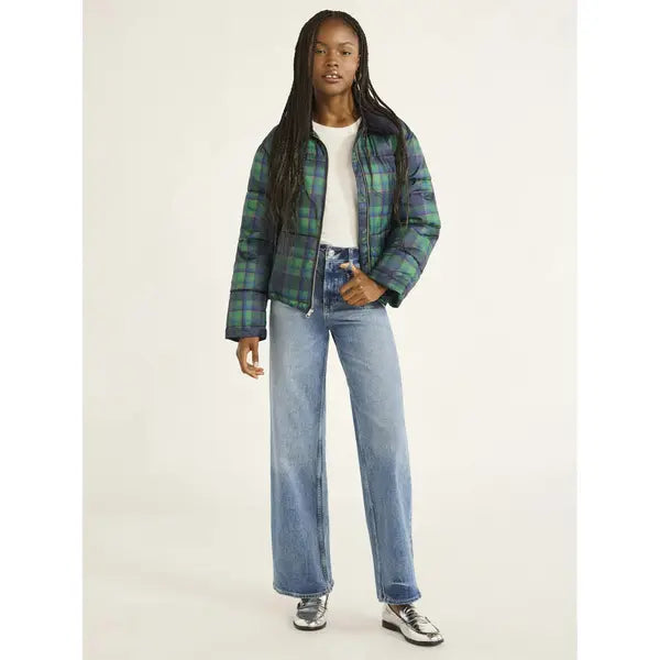 Free Assembly Women's and Women's Plus Short Puffer Jacket
